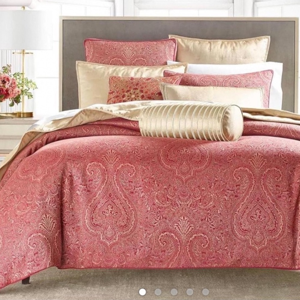 Hotel Collection Classic Regal Paisley Full Queen Comforter Cover Berry 94x96
